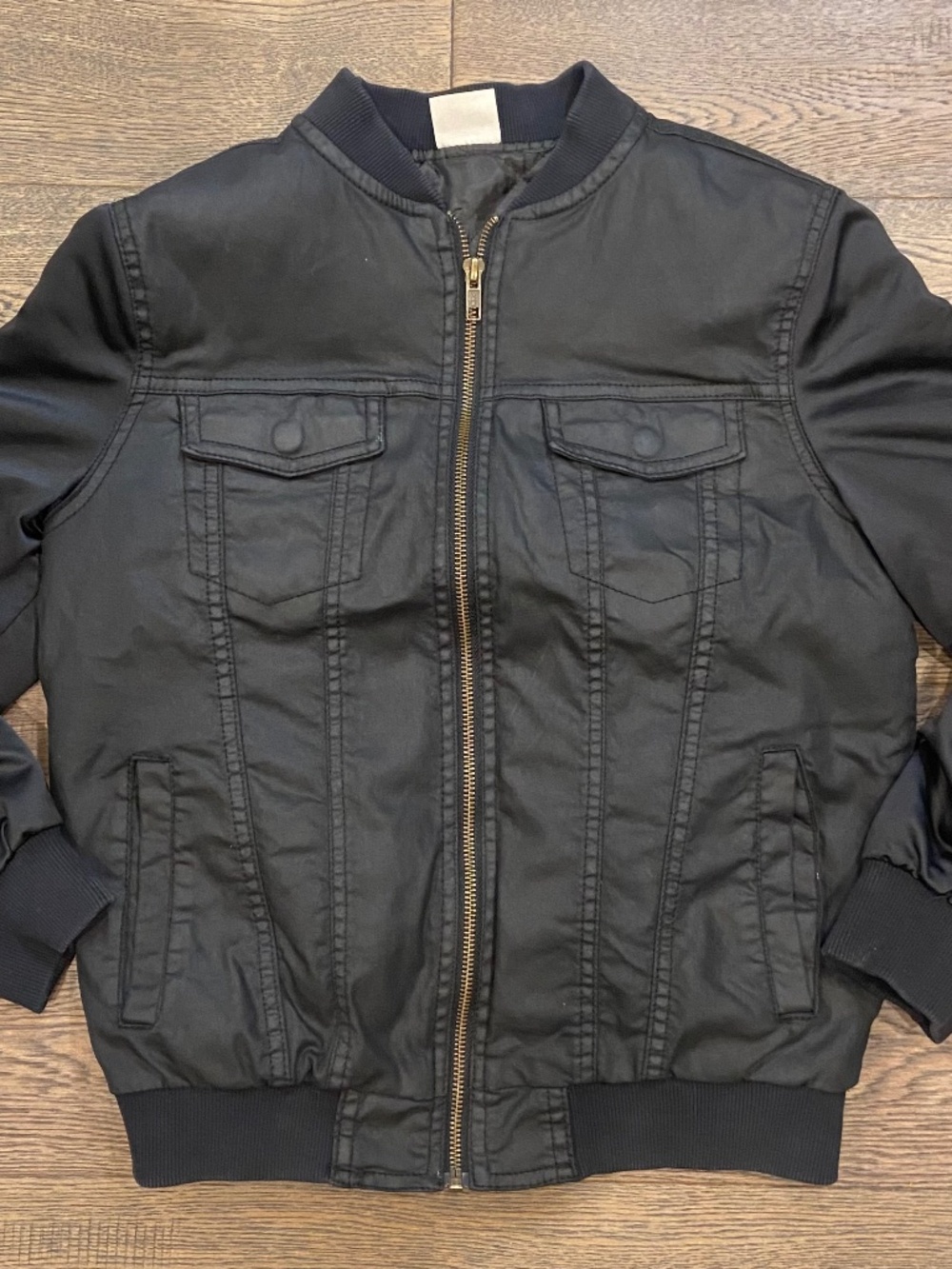EUC Zara Boys Black Utility Bomber Jacket 9-10 yrs, 140cm